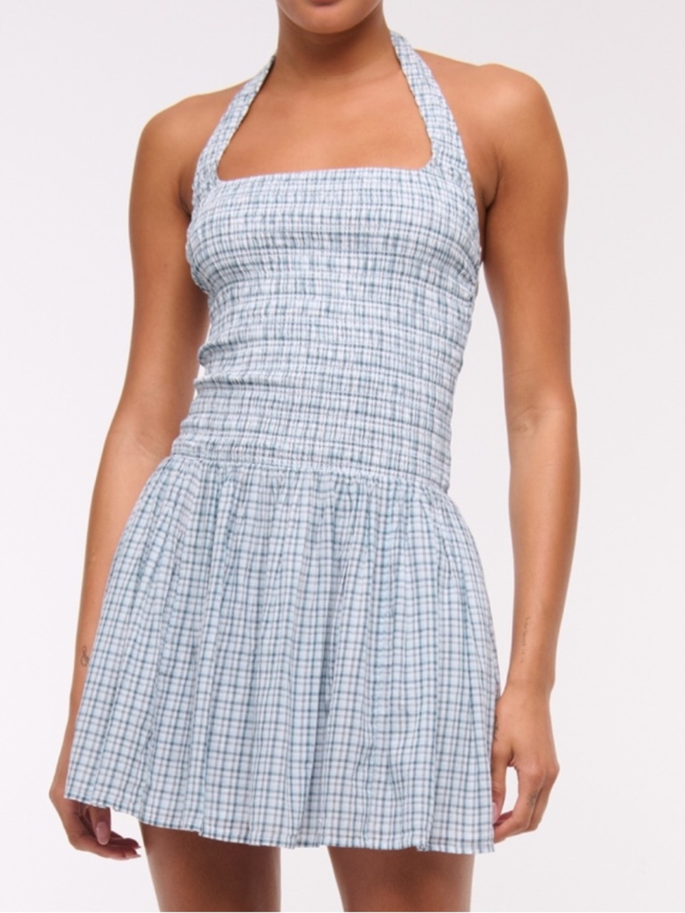 Abercrombie Drop-Waist Smocked Mini Dress